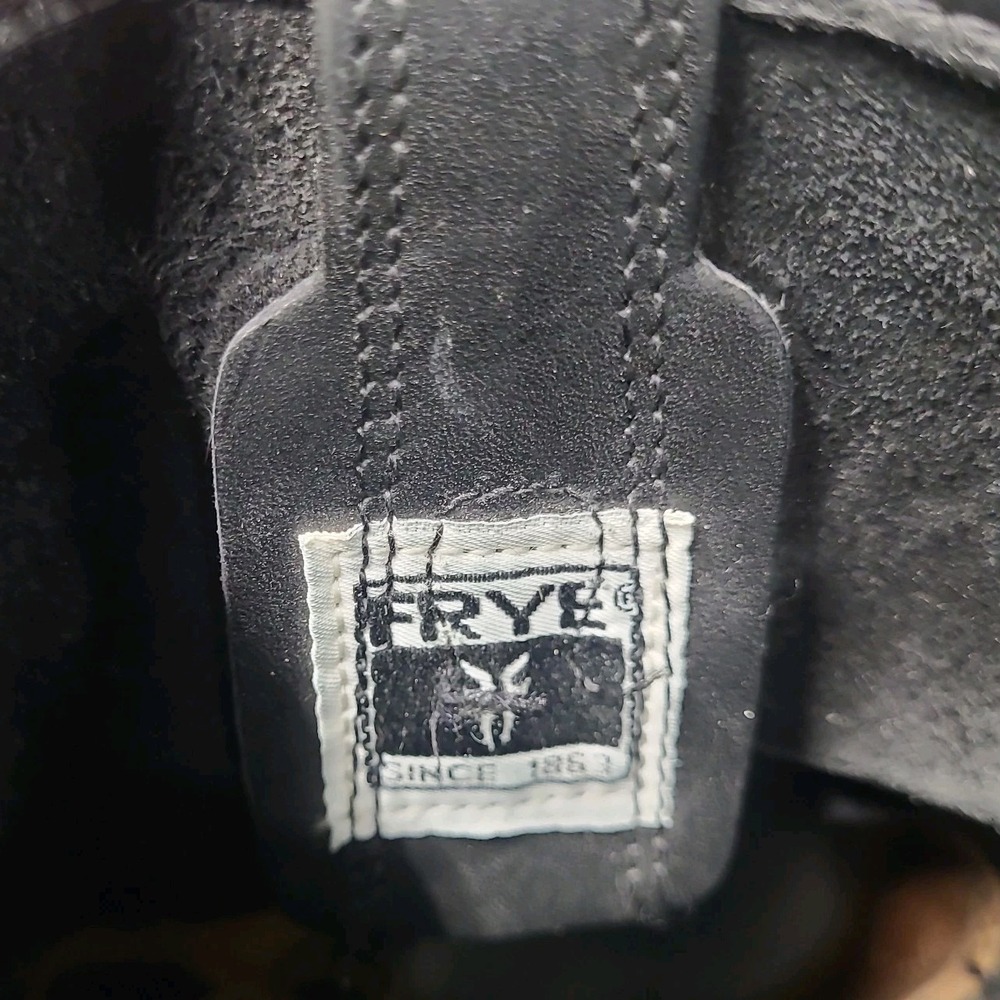 Frye Black Leather Women's Harness 8R Motorcycle Boots Size 6 - Picture 15 of 16